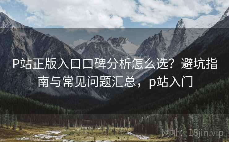 P站正版入口口碑分析怎么选？避坑指南与常见问题汇总，p站入门