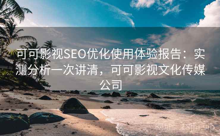 可可影视SEO优化使用体验报告：实测分析一次讲清，可可影视文化传媒公司
