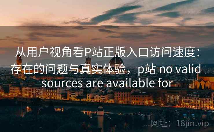 从用户视角看P站正版入口访问速度：存在的问题与真实体验，p站 no valid sources are available for