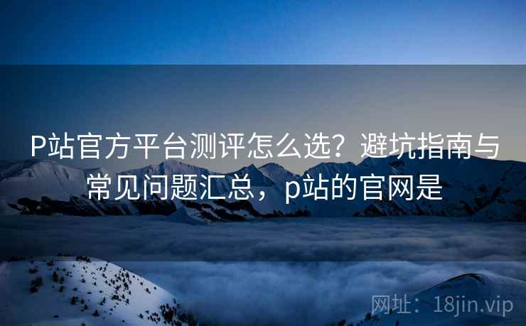 P站官方平台测评怎么选？避坑指南与常见问题汇总，p站的官网是