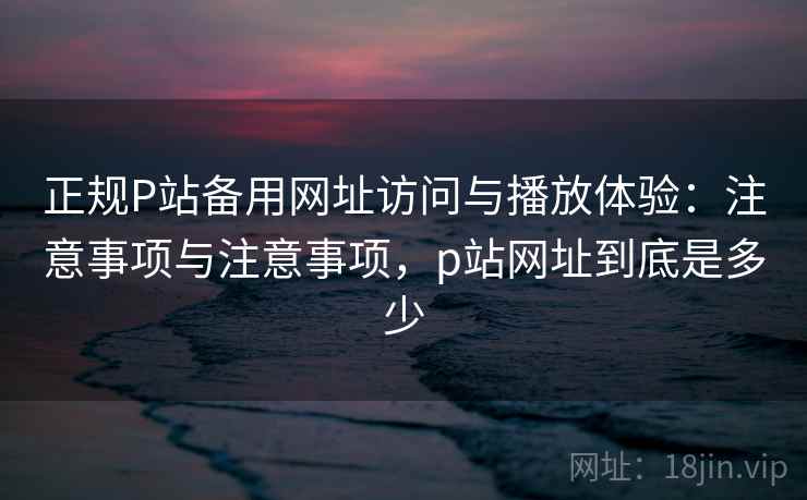 正规P站备用网址访问与播放体验：注意事项与注意事项，p站网址到底是多少