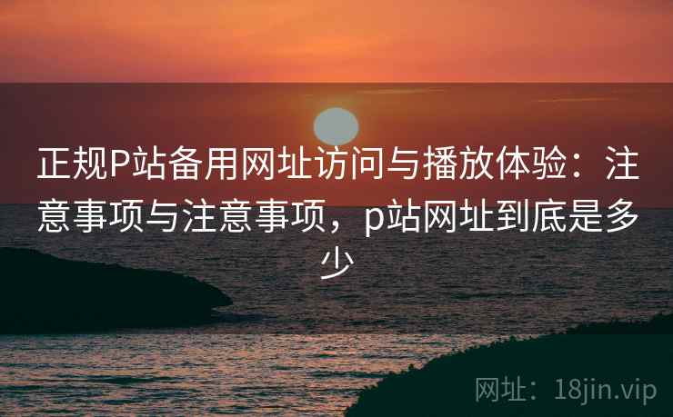 正规P站备用网址访问与播放体验：注意事项与注意事项，p站网址到底是多少