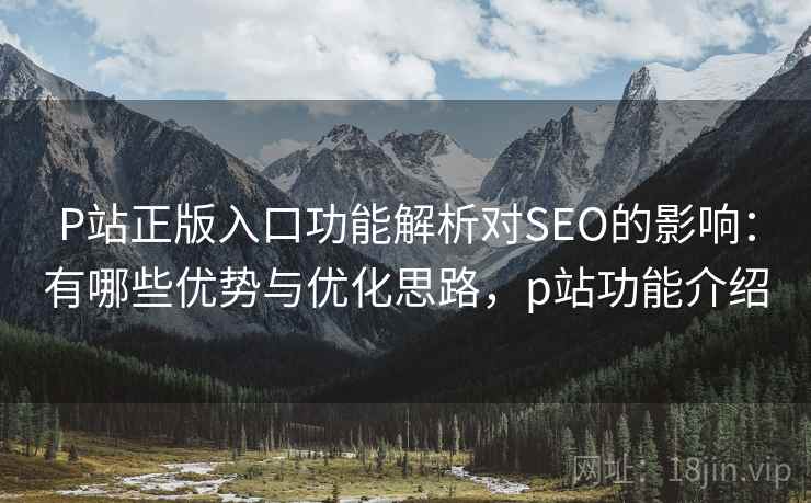 P站正版入口功能解析对SEO的影响：有哪些优势与优化思路，p站功能介绍