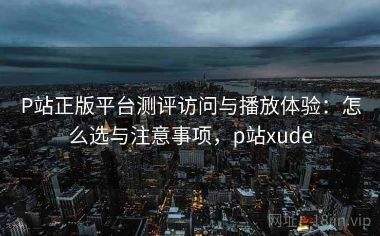 P站正版平台测评访问与播放体验：怎么选与注意事项，p站xude