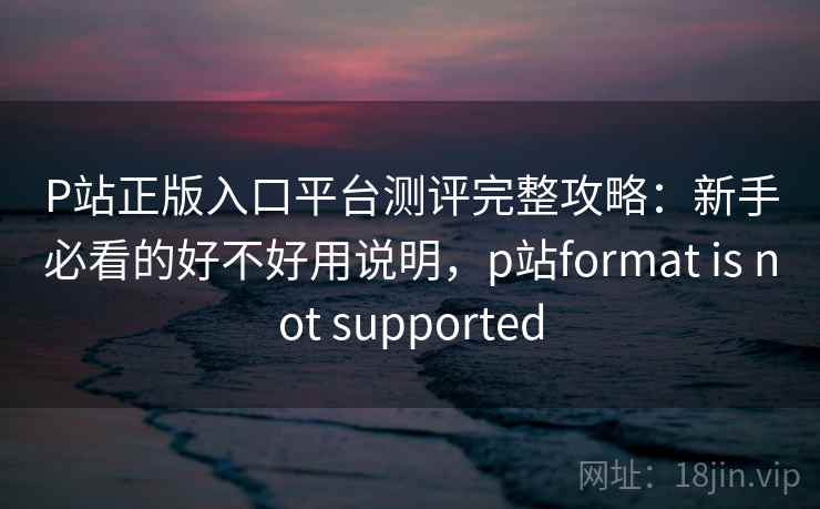 P站正版入口平台测评完整攻略:新手必看的好不好用说明,p站format is not supported P站正版入口平台测评完整攻略:新手必看的好不好用说明,p站format is not supported