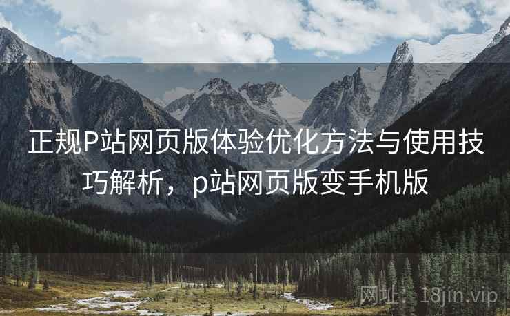 正规P站网页版体验优化方法与使用技巧解析,p站网页版变手机版 正规P站网页版体验优化方法与使用技巧解析,p站网页版变手机版