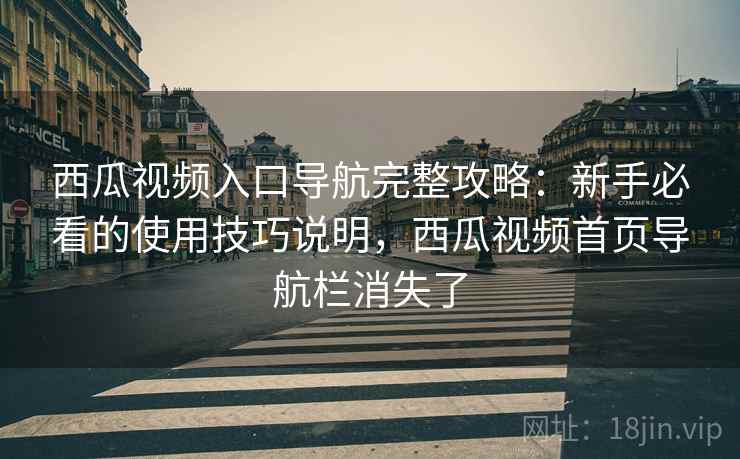 西瓜视频入口导航完整攻略：新手必看的使用技巧说明，西瓜视频首页导航栏消失了