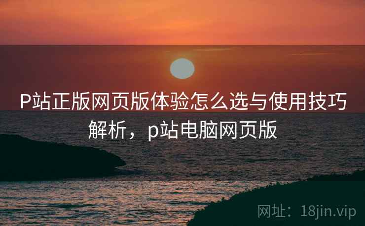 P站正版网页版体验怎么选与使用技巧解析，p站电脑网页版